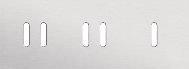 Drievoudige afdekplaat, horizontaal 71 mm centerafstand,voor