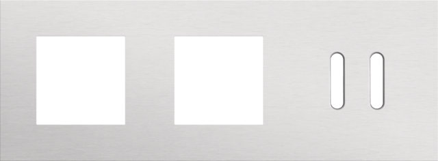 Drievoudige afdekplaat, horizontaal 71 mm centerafstand,voor