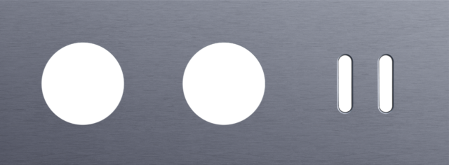 Drievoudige afdekplaat, horizontaal 71 mm centerafstand, voo