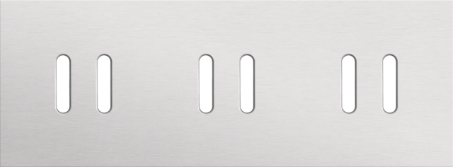 Drievoudige afdekplaat, horizontaal 71 mm centerafstand, voo