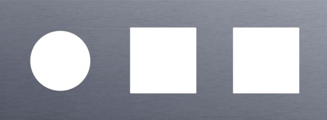 Drievoudige afdekplaat, horizontaal 71 mm centerafstand,voor