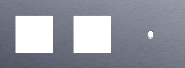 Drievoudige afdekplaat, horizontaal 71 mm centerafstand,voor