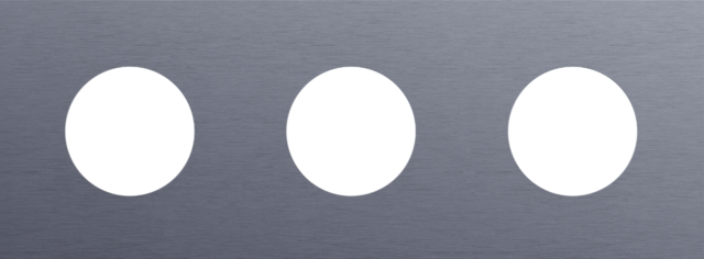 Drievoudige afdekplaat, 71 mm centerafstand, voor drie stopc