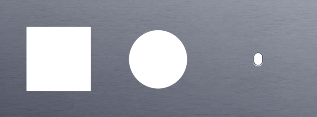 Drievoudige afdekplaat, horizontaal 71 mm centerafstand,voor