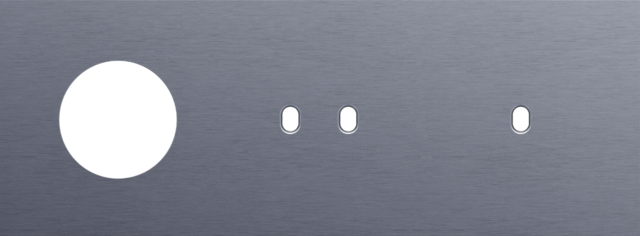 Drievoudige afdekplaat, horizontaal 71 mm centerafstand,voor