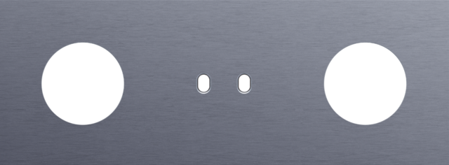 Drievoudige afdekplaat, horizontaal 71 mm centerafstand,voor