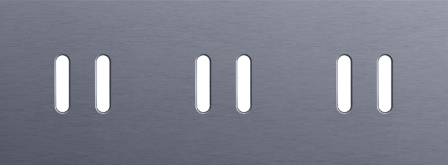 Drievoudige afdekplaat, horizontaal 71 mm centerafstand, voo