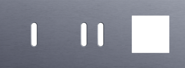 Drievoudige afdekplaat, horizontaal 71 mm centerafstand,voor