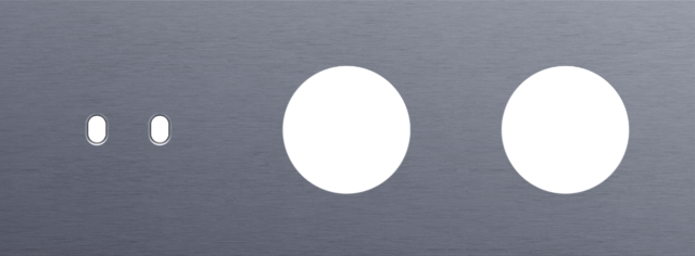 Drievoudige afdekplaat, horizontaal 71 mm centerafstand, voo