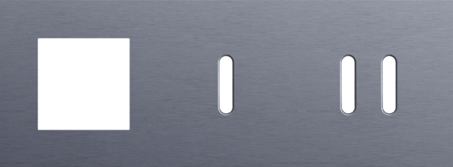 Drievoudige afdekplaat, horizontaal 71 mm centerafstand,voor