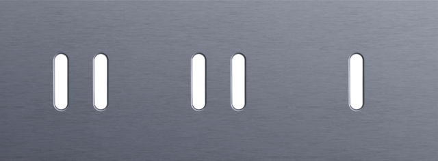 Drievoudige afdekplaat, horizontaal 71 mm centerafstand,voor