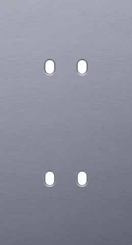 Tweevoudige afdekplaat, verticaal 71 mm centerafstand, voor