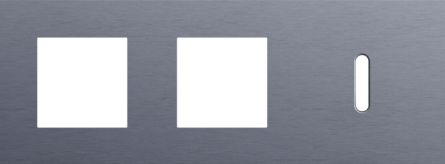 Drievoudige afdekplaat, horizontaal 71 mm centerafstand,voor