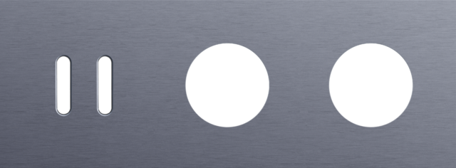 Drievoudige afdekplaat, horizontaal 71 mm centerafstand, voo