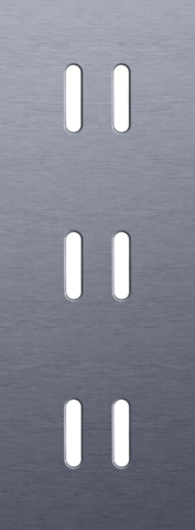 Drievoudige afdekplaat, verticaal 71 mm centerafstand, voor