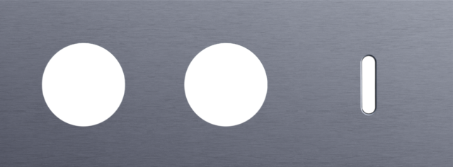 Drievoudige afdekplaat, horizontaal 71 mm centerafstand, voo