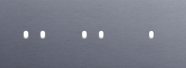 Drievoudige afdekplaat, horizontaal 71 mm centerafstand,voor