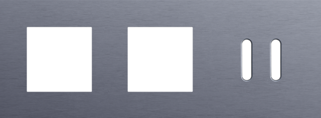 Drievoudige afdekplaat, horizontaal 71 mm centerafstand,voor