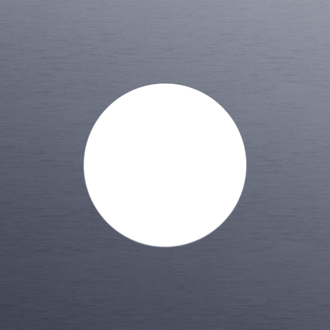 Enkelvoudige afdekplaat, voor één stopcontact, Niko Rocker e