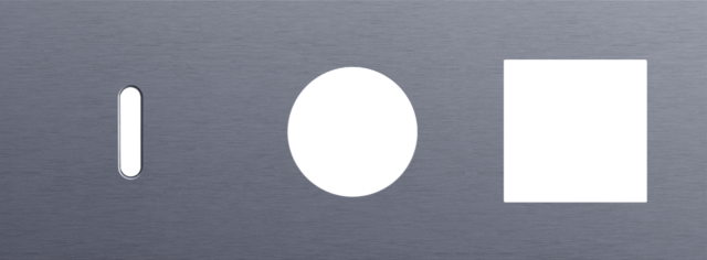 Drievoudige afdekplaat, horizontaal 71 mm centerafstand,voor