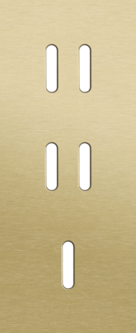 Drievoudige afdekplaat, verticaal 60 mm centerafstand, voor