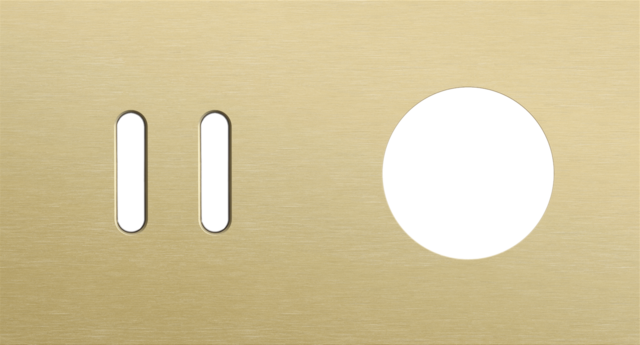 Tweevoudige afdekplaat, horizontaal 71 mm centerafstand, voo