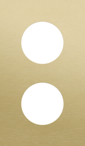 Tweevoudige afdekplaat, 60 mm centerafstand, voor twee stopc