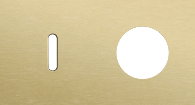 Tweevoudige afdekplaat, horizontaal 71 mm centerafstand, voo