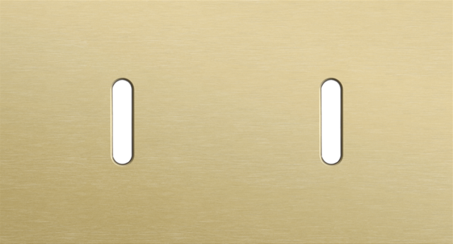 Tweevoudige afdekplaat, horizontaal 71 mm centerafstand, voo