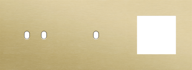 Drievoudige afdekplaat, horizontaal 71 mm centerafstand,voor