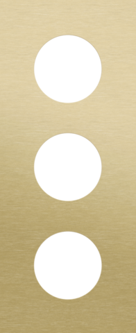 Drievoudige afdekplaat, 60 mm centerafstand, voor drie stopc