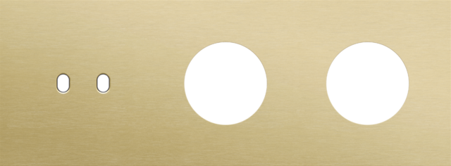 Drievoudige afdekplaat, horizontaal 71 mm centerafstand, voo