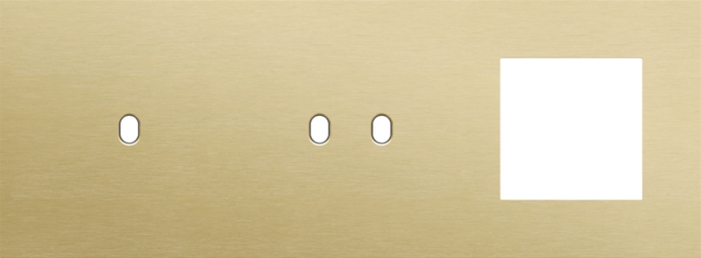 Drievoudige afdekplaat, horizontaal 71 mm centerafstand,voor