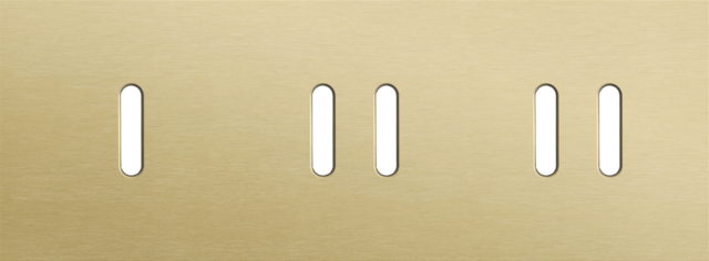 Drievoudige afdekplaat, horizontaal 71 mm centerafstand,voor