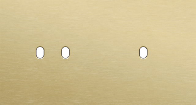 Tweevoudige afdekplaat, horizontaal 71 mm centerafstand, voo