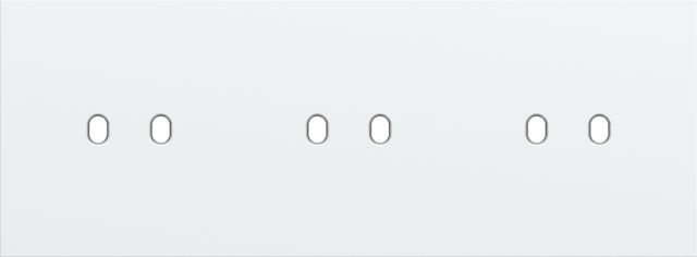 Drievoudige afdekplaat, horizontaal 71 mm centerafstand, voo