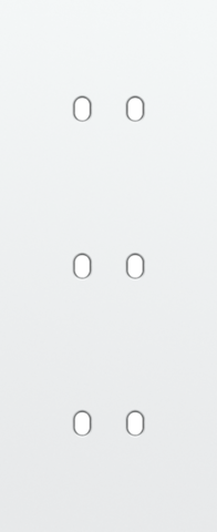 Drievoudige afdekplaat, verticaal 60 mm centerafstand, voor