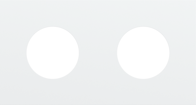 Tweevoudige afdekplaat, 71 mm centerafstand, voor twee stopc