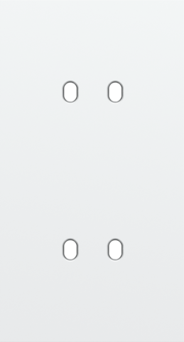 Tweevoudige afdekplaat, verticaal 71 mm centerafstand, voor