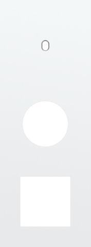 Drievoudige afdekplaat, verticaal 71 mm centerafstand, voor