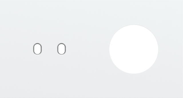 Tweevoudige afdekplaat, horizontaal 71 mm centerafstand, voo