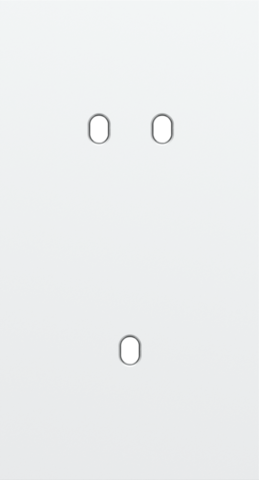 Tweevoudige afdekplaat, verticaal 71 mm centerafstand, voor