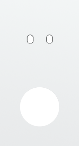 Tweevoudige afdekplaat, verticaal 71 mm centerafstand, voor