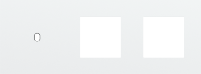 Drievoudige afdekplaat, horizontaal 71 mm centerafstand,voor