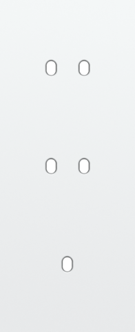 Drievoudige afdekplaat, verticaal 60 mm centerafstand, voor