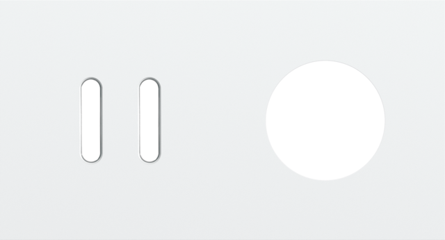 Tweevoudige afdekplaat, horizontaal 71 mm centerafstand, voo