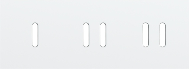 Drievoudige afdekplaat, horizontaal 71 mm centerafstand,voor