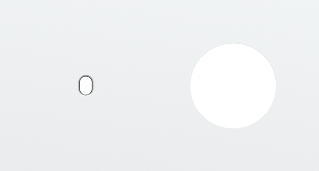 Tweevoudige afdekplaat, horizontaal 71 mm centerafstand, voo