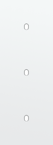 Drievoudige afdekplaat, verticaal 71 mm centerafstand, voor