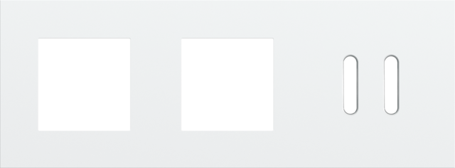 Drievoudige afdekplaat, horizontaal 71 mm centerafstand,voor